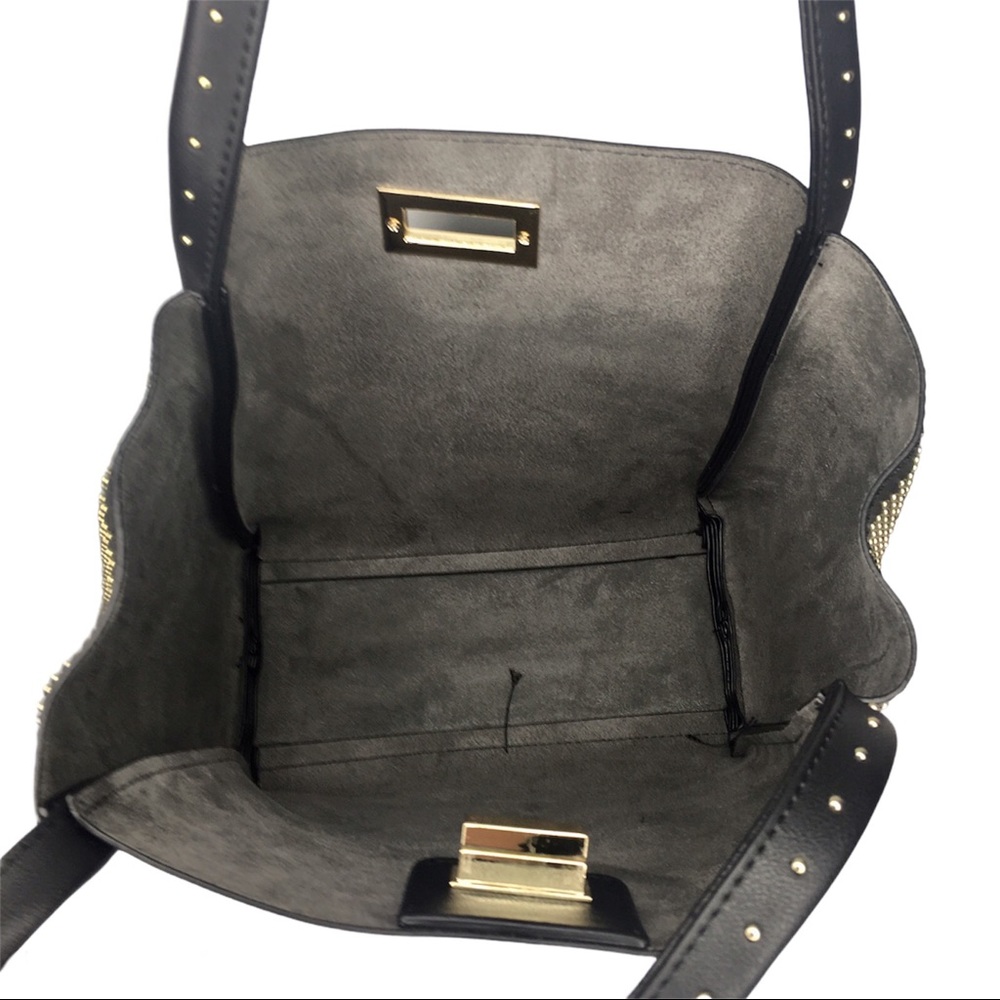 New Folli Follie Black Leather Shoulder Bag & Crossbody Bag - Picture 9 of 12
